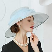 billige Partyhatter-hatter lin bowler / cloche lue bøtte lue solhatt bryllup teselskap elegant bryllup med skjøting hodeplagg hodeplagg