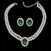 preiswerte Schmucksets-Schmuckset 1 Acryl Ohrringe Halsketten Damen Elegant Modisch Zierlich lieblich Schick Kreisförmig Schmuck-Set Für Party Partyabend Geschenk