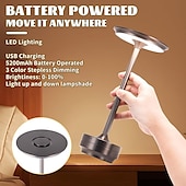 abordables Lampes de table-lampe de table tout en aluminium rgb télécommande charge tactile lampe en forme de i led protection des yeux bar lampe de table chambre atmosphère lumière veilleuse