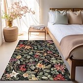 preiswerte Wohn- und Schlafzimmerteppiche-Inspirierter William Morris-Bereichsteppich, Küchenmatte, rutschfeste, ölbeständige Bodenmatte, Wohnzimmerteppich, Innen- und Außenmatte, Schlafzimmerdekoration, Badezimmermatte, Eingangsbereich,