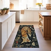 levne Koberce na plochu-inspirovaný william morris fox area kobereček kuchyňská podložka neklouzavá olejivzdorná podlahová podložka obývací pokoj koberec vnitřní venkovní podložka dekorace ložnice koupelna podložka vchod