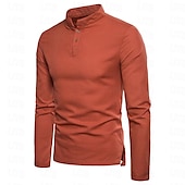 economico Casual da lavoro-Per uomo Camicia camicia di lino Camicia in lino e cotone Camicia in cotone bianco Camicia con colletto cinese Camicia con colletto alla coreana Liscio Da mare Hawaiano Nero Bianco Blu Arancione