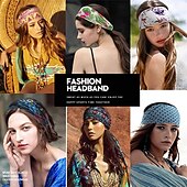 baratos Acessórios de penteados-tiaras largas boho estilo africano turbantes faixas de cabeça leopardo estiramento envoltório floral elástico yaga cabelo ao ar livre sweatbands acessório de moda para mulheres negras e meninas
