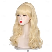 economico Parrucche storiche-Parrucca lunga nera ondulata beehive vintage grande bouffant Parrucche beehive per donne si adattano ai costumi degli anni 50 e 80 Parrucche di Halloween