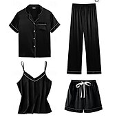 billiga Kigurumi-Vuxna Ensfärgat Pyjamas Nattkläder Onesie-pyjamas Kigurumi pyjamas Pyjamas För Dam Dagliga kläder Tecknad serie