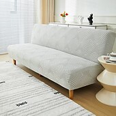 economico Copertura del divano futon-Copridivano letto senza braccioli in tessuto jacquard di 3 misure diverse, copridivano con decorazioni per Capodanno, protezione elasticizzata, copripanca elastico