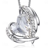 ieftine Cadou de Ziua Mamei pentru femei-cadouri de ziua femeii ziua femeii cadouri de ziua mamei pentru fete colier înger roz feminin nișă pandantiv creativ de cristal accesoriu simplu și versatil colier cadouri de ziua mamei pentru mama