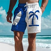 baratos Plantas e Flores Tropicais-Palmeira prancha de surf masculina resort 3d impresso calção de banho calção de banho cintura elástica cordão com forro de malha aloha estilo havaiano férias praia s a 3xl
