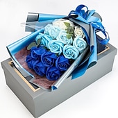 tanie Dla niej-Prezenty na Dzień Kobiet - bukiet mydlanych róż w pudełku - prezent na Walentynki Dzień Matki dla dziewczyn prezent na Boże Narodzenie dla mamy