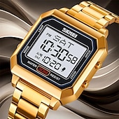 halpa Digikellot-skmei miesten elektroninen neliöteräsnauha opiskelija-monitoiminen urheiluvedenpitävä yöhohto elektroninen kello 2149