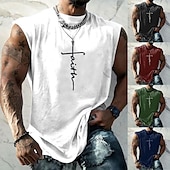  Maglietta T-Shirt Uomo Bibbia Grafica Fede Top Senza Maniche Maglietta Per Uomini Maniche Senza Maniche Maglietta Stampa 3D Collo A Giro Camicia Moda Designer Muscolo Quotidiana Sportiva Palestra