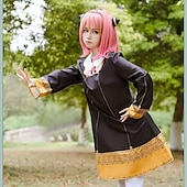 cheap Anime Costumes-Cosplay Anya Forger Anime Dress Outfits Masquerade Cosplay Suits Halloween Carnival Masquerade Dress Socks Headwear For Women&#039;s Girls&#039; Kid&#039;s Adults&#039;