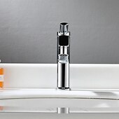 economico Rubinetti per lavandino bagno-Lavandino rubinetto del bagno - Doccetta estraibile Galvanizzato Installazione centrale Una manopola Un foroBath Taps