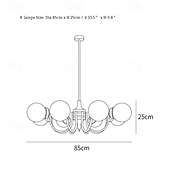 cheap Cluster Design-LED Pendant Light 3/5/8-Light Warm Light Color  3 Light Color Globe Design Classic Style Traditional Style Dining Room Bedroom Pendant Lamps 110-240V