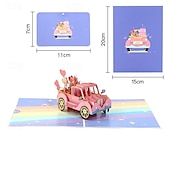 levne Svatební dekorace-3D vyskakovací přání ke dni svatého Valentýna, design stromu s třešňovým květem, papírové vyřezávané přání ke Dni matek, požehnání a děkovné zprávy