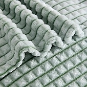 cheap Blankets &amp; Throws-Thickened Solid Color Pineapple Checked Flannel Blanket Coral Velvet Sofa Cover Blanket Air Conditioning Blanket Nap Blanket