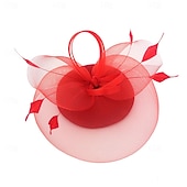 voordelige Fascinators &amp; Hoeden-Elegant Retro vintage Helm Feestkostuum Fascinator-hoed Kostuum Dames Maskerade Vakantie Evenement / Feest Afspraakje Volwassenen Hoed Alle seizoenen