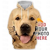 economico abbigliamento su misura da uomo-Per uomo Pop art Color Block Felpe Felpa con cappuccio Manica lunga Felpa con cappuccio Con cappuccio Di tendenza Stampa 3D Per eventi Da mare Abbigliamento di strada Stampa personalizzata Blu Stampa