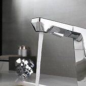 cheap Bathroom Sink Faucets-Bathroom Sink Faucet - Rotatable / Pull out / Classic Electroplated Centerset Single Handle One HoleBath Taps