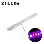 preiswerte LED Pflanzenzuchtlampe-2 stücke 1 stücke led wachsen licht 21 leds usb tragbare led anlage wachsen licht dc5v volle spektrum phyto lampe rotation flexible licht innen