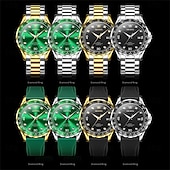 abordables Montres à quartz-Montre homme OLEVS à quartz minimaliste mode décontractée lumineuse calendrier étanche en acier