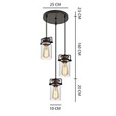 cheap Island Lights-Pendant Lighting for Kitchen Island, 1/3/5-Light Dining Room Light Fixtures Hanging Linear Chandeliers, Farmhouse Chandeliers for Dining Room Pendant Light Fixtures Matte Black Finish with Glass Shades
