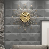 olcso fém fali dekoráció-nagy falióra virágos fém dekoratív csendes nem ketyeg nagy órák modern lakberendezés nappaliba hálószoba étkező iroda