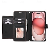 お買い得  iPhone用ケース-電話 ケース 用途 iPhone 16 iPhone 15 Pro Max iPhone 14 13 12 11 Pro Max Mini SE X XR XS Max 8 7 Plus ウォレットカードケース ミラー ジッパ－ 全身保護 幾何学模様 TPU PUレザー