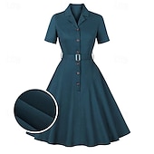 levne Šaty-Retro 50. léta Vintage šaty Koktejlky Houpací šaty Flare šaty Maškarní kostým Dámské Plesová maškaráda Večírek loučení se svobodou nevěsty Dospělé Šaty Šaty pro návrat domů