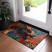 preiswerte Fußmatten-Bunte Drachen-Fußmatte, Fußmatten, waschbare Teppiche, Küchenmatte, rutschfester, ölbeständiger Teppich, Innen- und Außenmatte, Schlafzimmer-Dekoration, Badezimmermatte, Eingangsteppich
