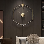 economico decorazioni da parete in metallo-geometria grande orologio da parete decorativo in metallo silenzioso senza ticchettio grandi orologi decorazioni moderne per la casa per soggiorno camera da letto sala da pranzo ufficio 50 60 80 cm