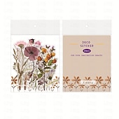 levne Nálepky-samolepicí květinové samolepky mazlíček transparentní vodotěsné květinové papírové samolepky retro květinové samolepky sada pro kutily scrapbookové karty nástěnný notebook
