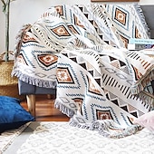 preiswerte Sofadecken &amp; Überwürfe-Plaid-Decken, gestrickt, Sofabezug, volle Decke, gestreift, Zimmer-Nachttischdecke für Zuhause, Teppiche, Camping, Picknickdecke, Boho, dekorativ