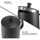 billiga Prime-serien-häll över kaffebryggare set- 6 i 1 sus304 teflon yta långsamt droppande kaffebryggare set droppande kopp filterpapper kopp bärbar låda för resor, kaffe presentbox set alla hjärtans dag present