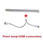 preiswerte LED Pflanzenzuchtlampe-2 stücke 1 stücke led wachsen licht 21 leds usb tragbare led anlage wachsen licht dc5v volle spektrum phyto lampe rotation flexible licht innen