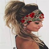 abordables Accesorios para el peinado del cabello-Diadema elástica ancha para mujer, diadema deportiva para yoga, banda para el pelo