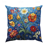 ieftine stil floral și plante-flori de epocă 1 bucată huse de pernă cu dimensiuni multiple perne decorative de coastă în aer liber huse de perne moi pentru canapea canapea pat decor acasă