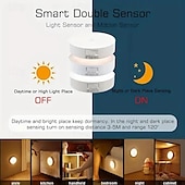 economico Luci paesaggistiche-Luci da esterni con sensore di movimento luci notturne ricaricabili tramite USB luci da esterni a led luci notturne a led per corridoi armadi armadi scale camere da letto cucine e cortili 1/3 pezzi