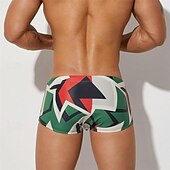 economico nuotata breve-Per uomo Pantaloncini da mare Slip da bagno Da tutti i giorni Da mare Summer Beach Swimming Asciugatura rapida Morbido Comodo A cordoncino Vita elastica Color Block Breve Tuta da ginnasta Informale