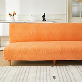 economico Copertura del divano futon-Copridivano letto senza braccioli in tessuto jacquard di 3 misure diverse, copridivano con decorazioni per Capodanno, protezione elasticizzata, copripanca elastico