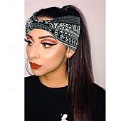 tanie Akcesoria do stylizacji włosów-boho opaska na głowę damska szeroka opaska do włosów boho elastyczne sportowe nakrycie głowy opaska do włosów do jogi opaska na głowę treningowa