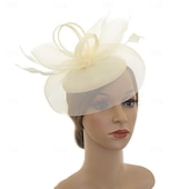 voordelige Fascinators &amp; Hoeden-Elegant Retro vintage Helm Feestkostuum Fascinator-hoed Kostuum Dames Maskerade Vakantie Evenement / Feest Afspraakje Volwassenen Hoed Alle seizoenen