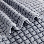 cheap Blankets &amp; Throws-Thickened Solid Color Pineapple Checked Flannel Blanket Coral Velvet Sofa Cover Blanket Air Conditioning Blanket Nap Blanket