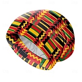 abordables Accessoires de coiffure-Chapeau pull pour femmes, chapeau de couchage imprimé africain, couche intérieure double couche colorée, chapeau de protection des cheveux élastique réglable