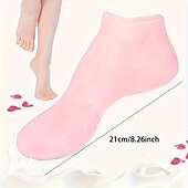 رخيصةأون الرعاية الشخصية والصحة-جوارب مرطبة من جل السيليكون - جوارب باديكير سبا للقدم للسيدات للأقدام الجافة والمتشققة، جوارب جل للعناية بالقدم لإصلاح القدم الجافة والكعوب المتشققة وتنعيم البشرة الخشنة