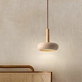 billiga Belysning för köksön-led taklampa 15 cm 1-ljus 3-ljus 3 ljus färg pendel lanterndesign taklampa trä geometrisk vintage vardagsrum sovrum matsal 110-240v