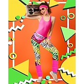 ieftine îmbrăcăminte-Retro / vintage Roz Aprins Ținute Costume de fancy Pentru femei Costum de carnaval Halloween Carnaval Mascaradă Petrecere / Seara Petrecerea Burlăcițelor Parada Mândriei Adulți Leotard / Onesie