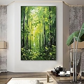 cheap Landscape Paintings-Mintura Handmade Abstract Tree Landscape Oil Paintings On Canvas Wall Art Decoration Modern Forest Picture For Home Decor Rolled Frameless Unstretched Painting