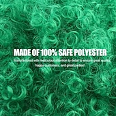 رخيصةأون باروكات الحفلات-باروكات أفريقية قصيرة منفوشة - شعر مستعار ديسكو هيبي مجعد للنساء والرجال لأزياء تنكرية لحفلات الهالوين، شعر مستعار لعيد القديس باتريك