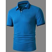 preiswerte Klassisches Poloshirt für Herren-Herren Poloshirt Polos mit Knöpfen Geschäft Casual Kargen Kurzarm Modisch Basic Glatt Taste Sommer Regular Fit Weiß Gelb Rot Marinenblau Königliches Blau Blau Poloshirt